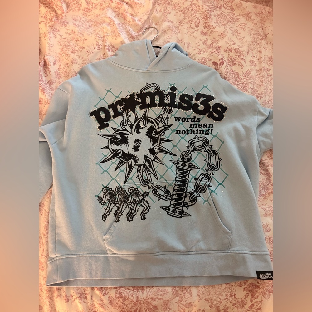 Broken Promises Blue Hoodie